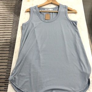 Blue Ribbed Tank
